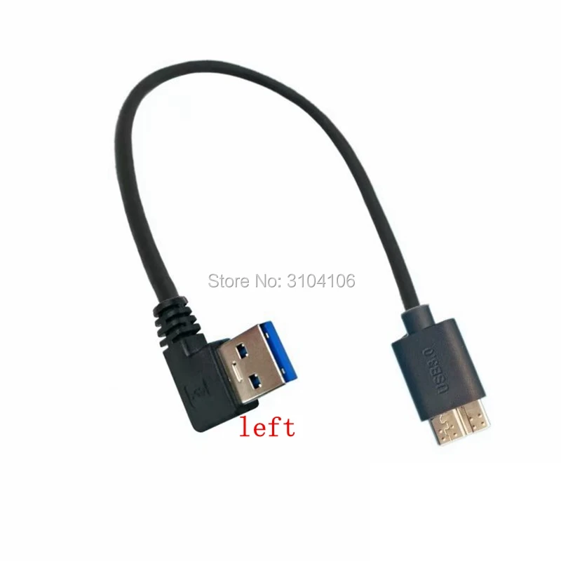 1pc 20 cm high-Speed Kabel adapter USB3.0 Crna USB 3.0 Pravokutni Priključak Vrste A na Konektor Micro B ZA Računala Slika 2
