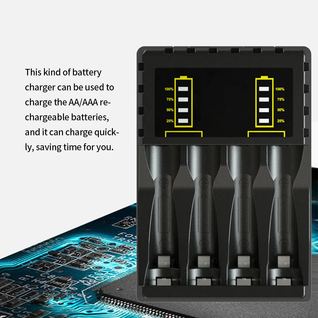 4 Utor za Punjač za AAA/AA Baterije Zaštita od Kratkog Spoja s Led Indikatorom Ni-MH/Ni-Cd punjač Slika 2