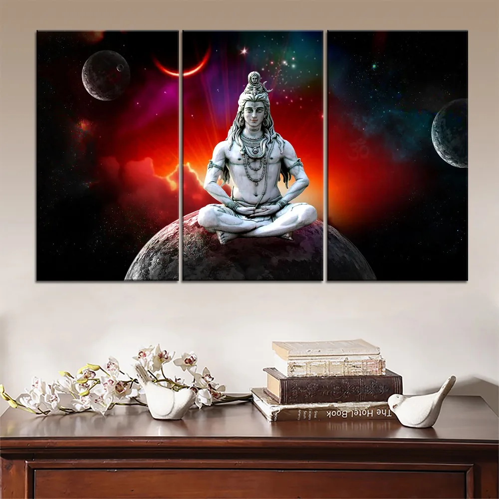 5 kom. Gospod Shiva Zvjezdano Nebo Plakat Zid Art Dekor Modularni Slike na Platnu HD Tiskane Slike Za Dnevni boravak Uređenje Spavaće sobe Slika 2