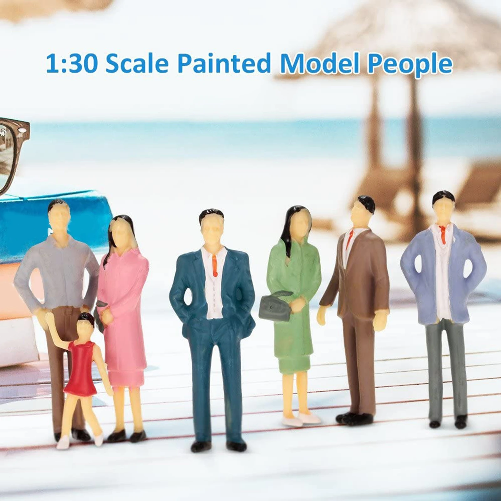 50 kom./compl. 1:87 Slikano Mini Figurice Ljudi Putnika za Model Putničkog vlaka Model Zgrade Materijal Mala Scena Slika 2