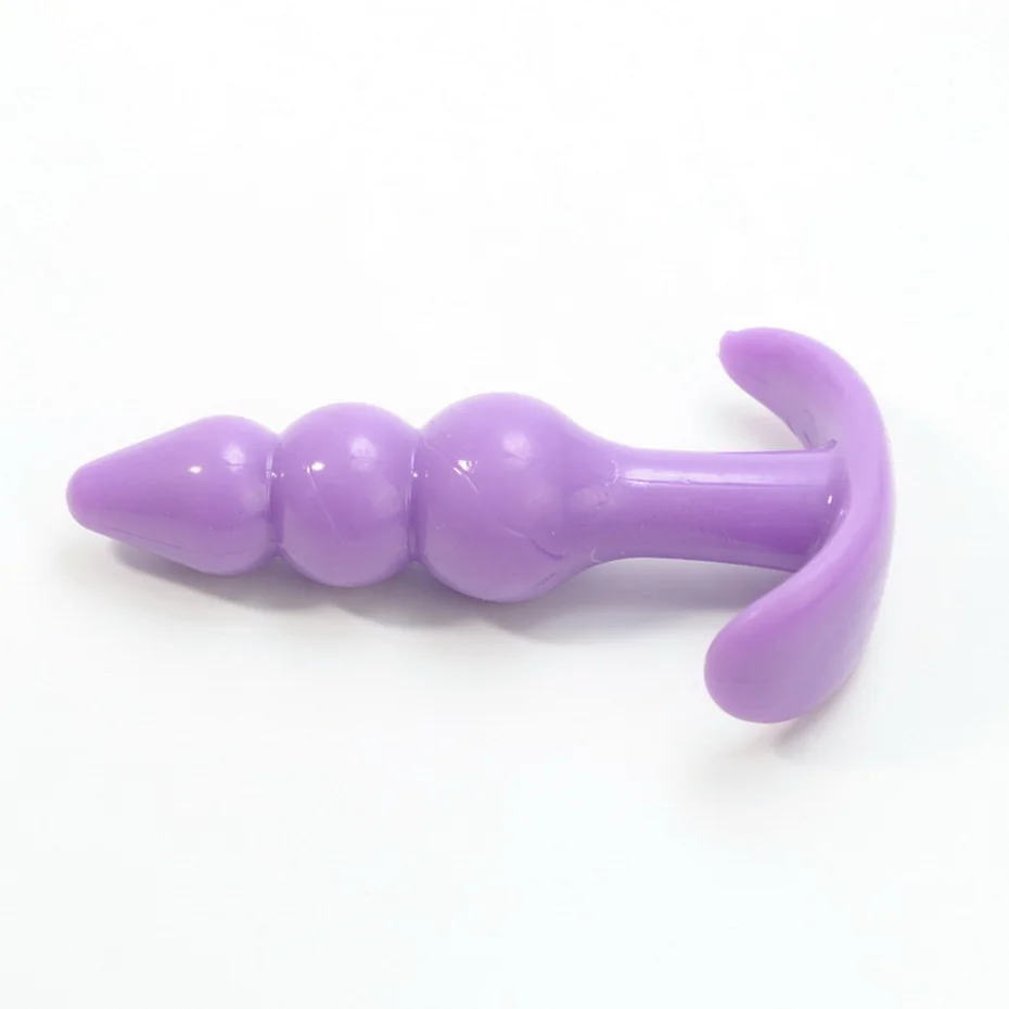 Analni čep za odrasle Seks-igračaka, Analni seks je Blaženstvo za početnike! Soft analni čep TPR za muški i ženski Analni Seks-igračaka, pink /ljubičasta Slika 2