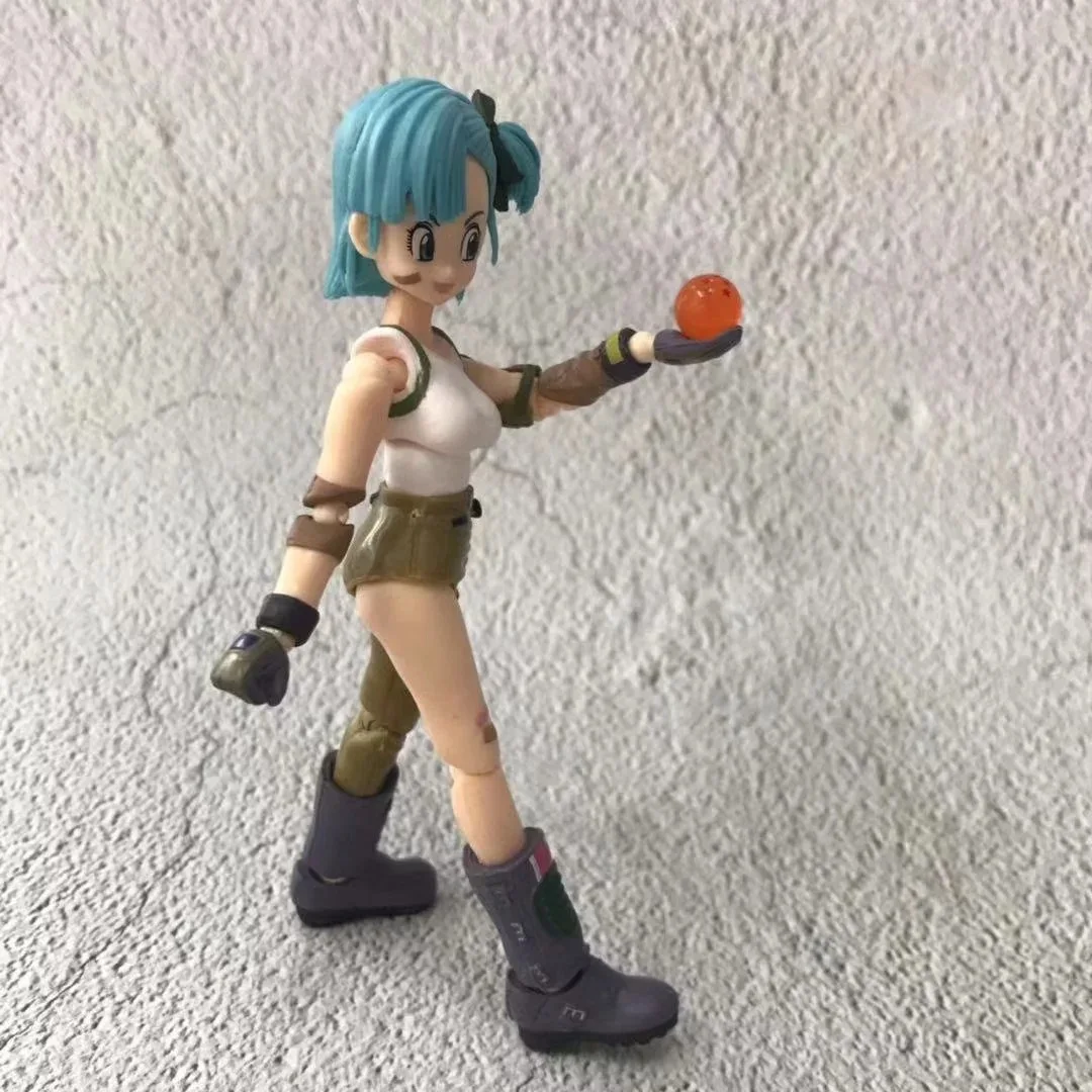 Anime Dragon Ball Figurica Bulma Mfg Serije MIKROVALNA Vojnika Pribor Kip PVC Model Lutke Naplativa Igračka Za Djecu Poklon Slika 2