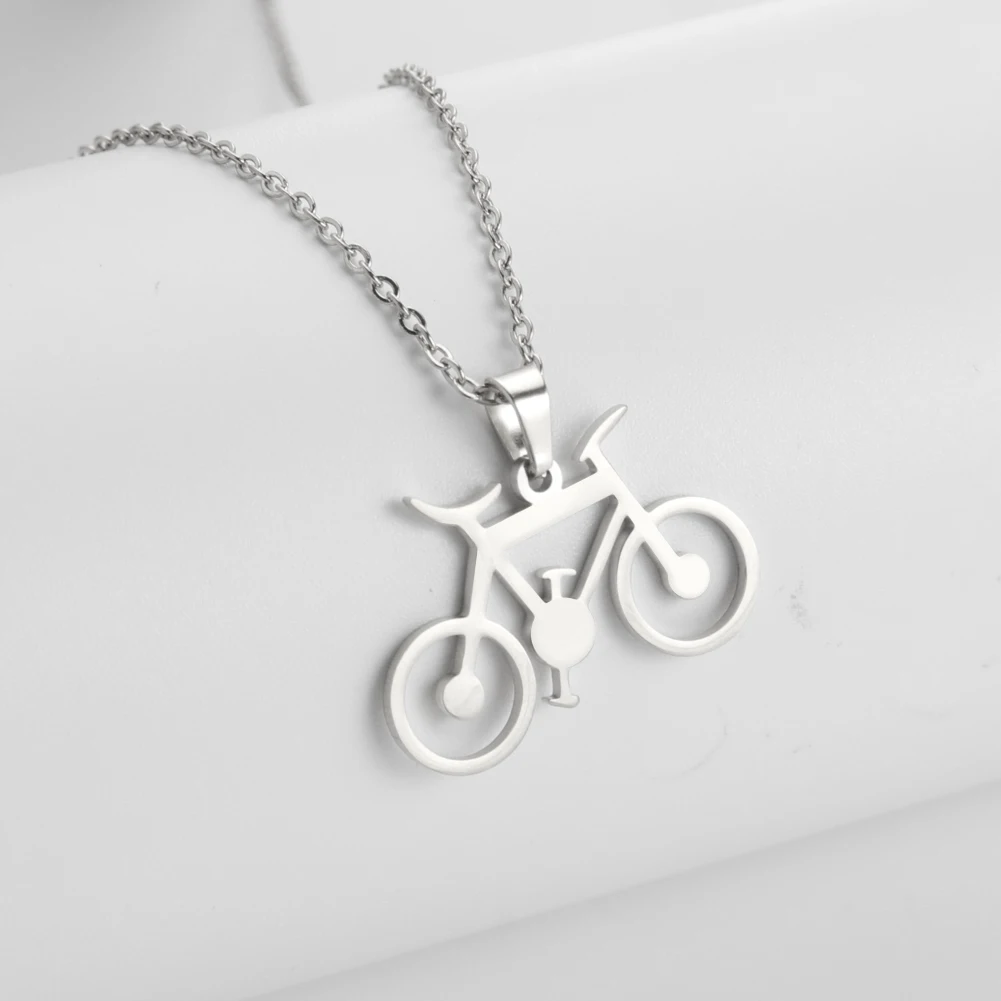 Cazador Bicikl Privjesak Lanca I Ogrlice Bicikl Nehrđajućeg Čelika Lanci I Ogrlice S Za Za Žene Modni Nakit Za Djevojčice Rođendan Pokloni Prodaja Na Veliko Slika 2