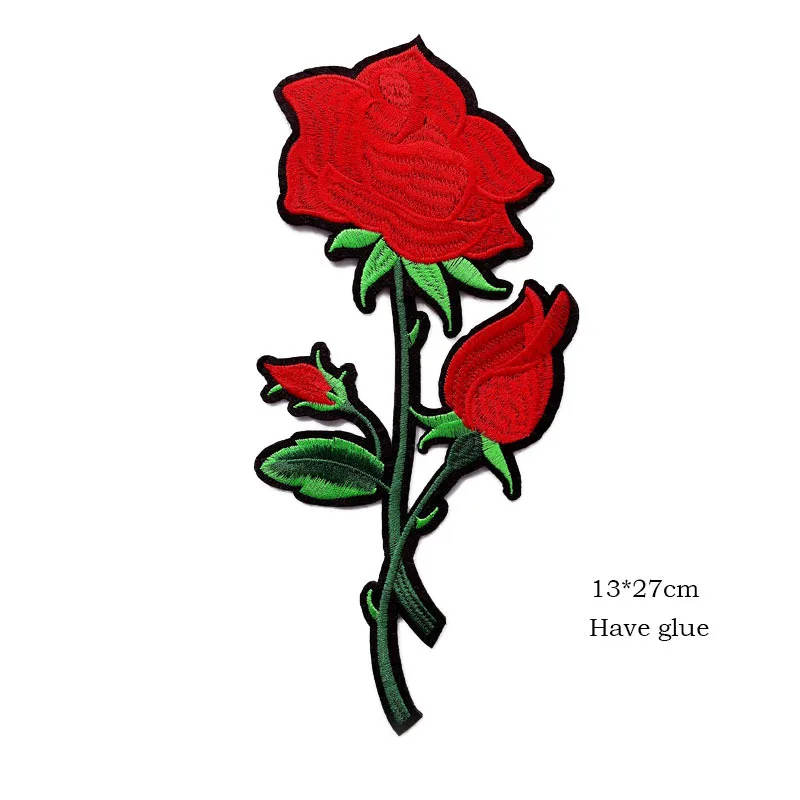 Cvijet Ruže Cvijet Vezene Željezna Нашивка za Odjeću Odjeća DIY Patchwork Naljepnica Cvijeće Oblog Ikone Umjetnički Ručni Rad Slika 2