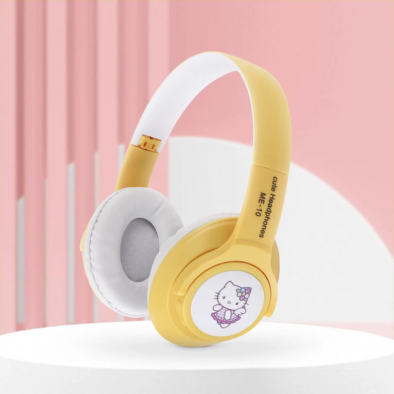 Kawai Anime Crtani film Kt Mačka Bežične Slušalice Slatka 3,5 mm Ožičen Slušalice Bluetooth Slušalice Za PS4 MP3 Player Poklon Za Djevojčice Slika 2