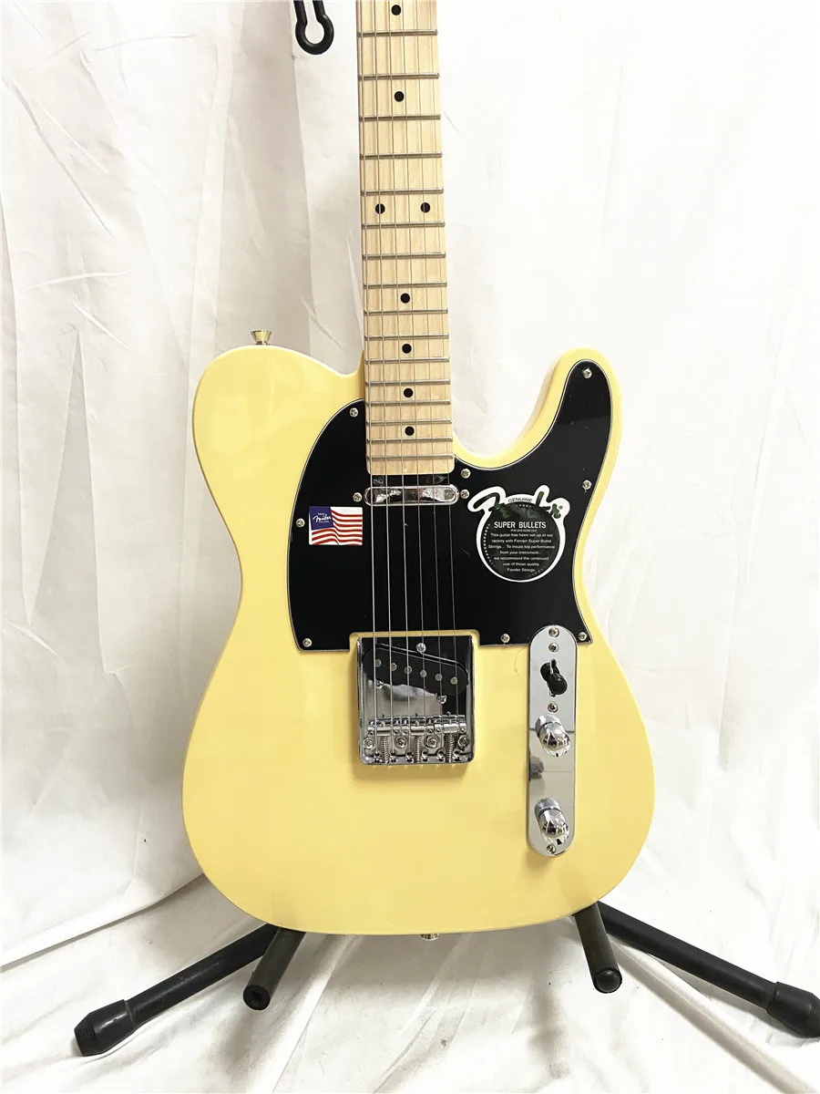 Klasična kremasti-žuta 6-струнная električna gitara javorov ксилофон vrat crna branič besplatna dostava Slika 2