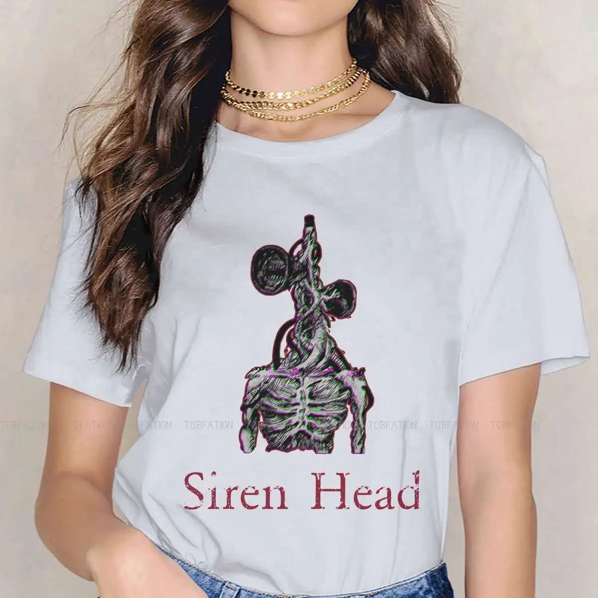 MERCH Ženska t-shirt Glava Sirene Humanoid Monster Djevojke Grafički Majice S Okruglog izreza Ženska t-Shirt 5XL Humor Modni Poklon Slika 2