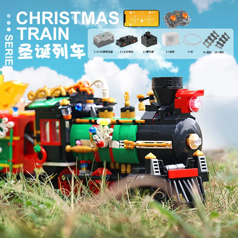 Mold King 12012 Novi 36001 Motorizirani Zimski Vlak Model Građevinski Blokovi I Cigle Graditi Dječji Božićni Pokloni Igračku Za Rođendan Slika 2