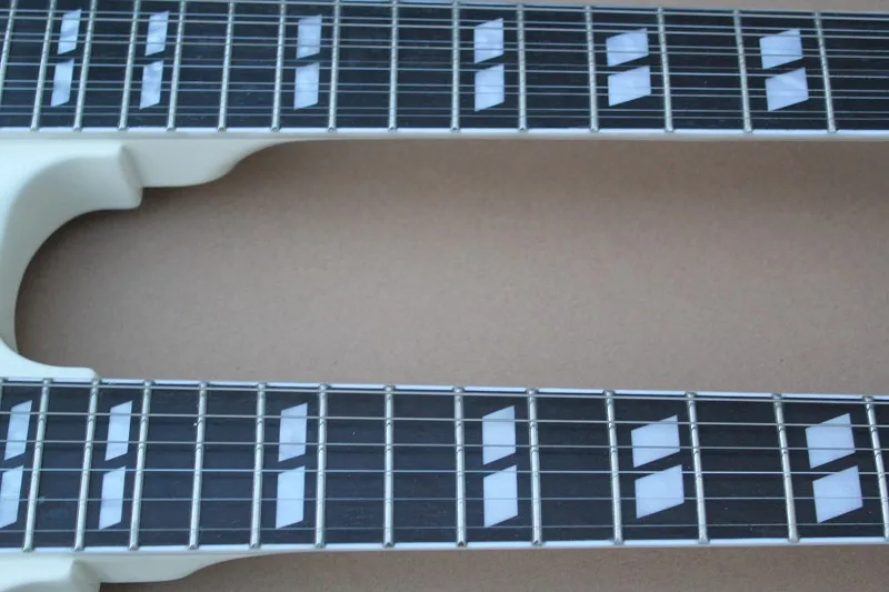 Tvornički izrađen po mjeri visokokvalitetna 12-струнная + 6-струнная električna gitara s dvostrukim low-cut bijela 1275 gitara 59 Slika 2
