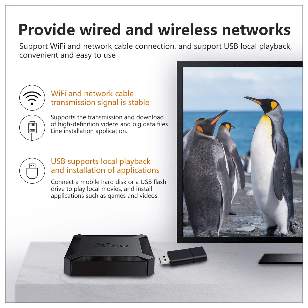 X96Q Android 10 TV Box Allwinner H313 2 GB 16 GB 2,4 Ghz WiFi 4K media player, Google Igre 3D Video Smart TV, konzole za video-igre pk h96max Slika 2