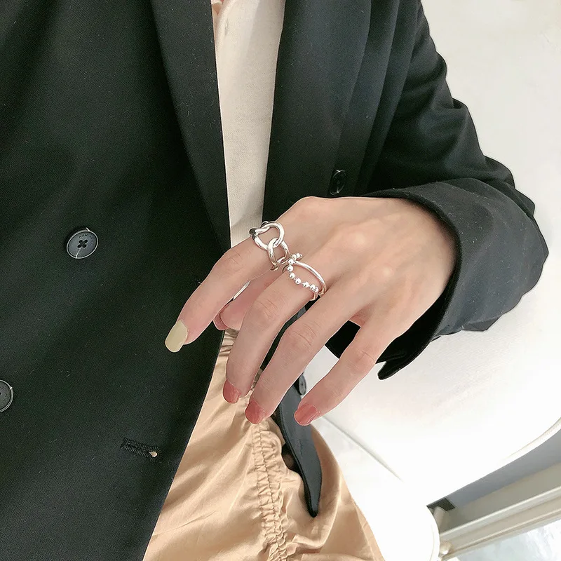 АРЛИ 925 Srebrni Pečat Prst Prsten za Žene Nove INS Modni Kreativna Geometrijski Križ Uvijanje Prsten, Ručni Rad Večernje Nakit Pokloni Slika 2