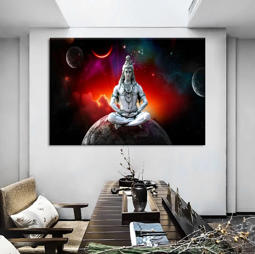 5 kom. Gospod Shiva Zvjezdano Nebo Plakat Zid Art Dekor Modularni Slike na Platnu HD Tiskane Slike Za Dnevni boravak Uređenje Spavaće sobe Slika 3