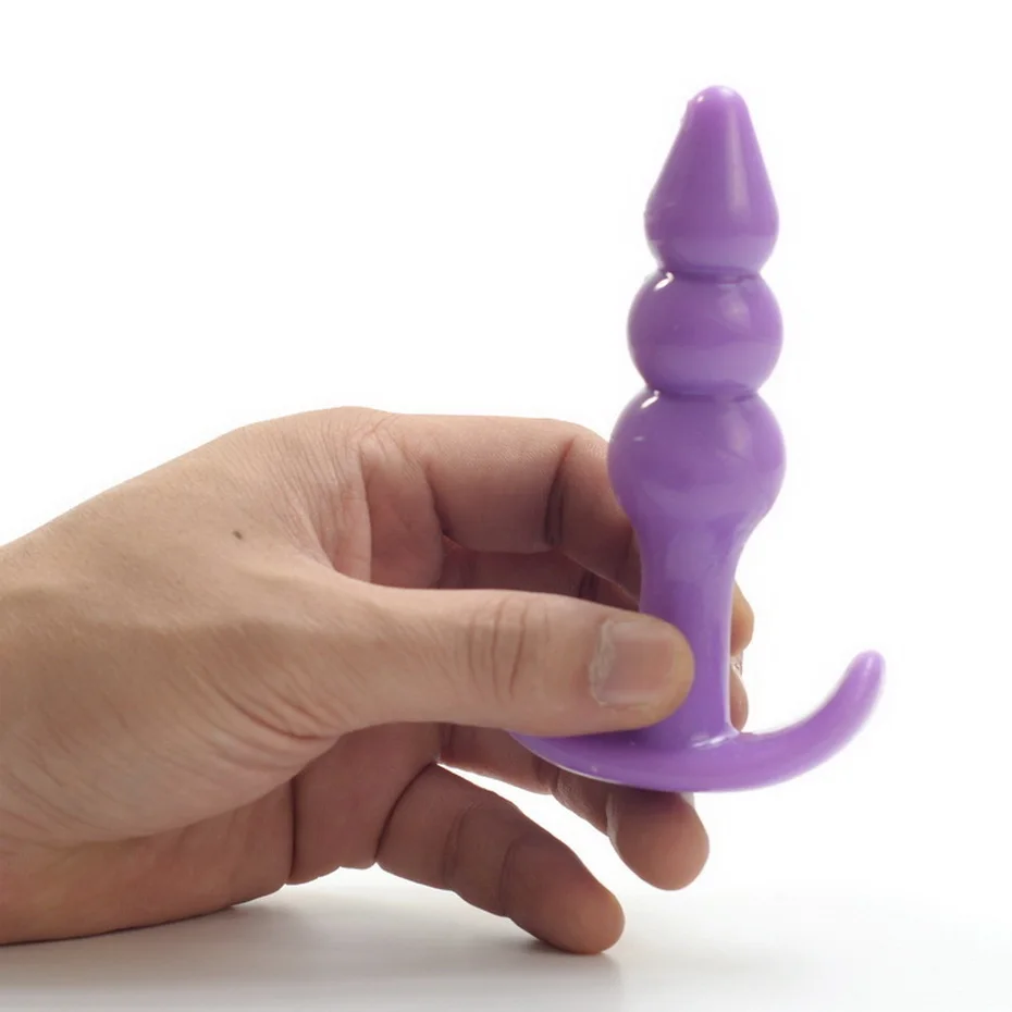 Analni čep za odrasle Seks-igračaka, Analni seks je Blaženstvo za početnike! Soft analni čep TPR za muški i ženski Analni Seks-igračaka, pink /ljubičasta Slika 3