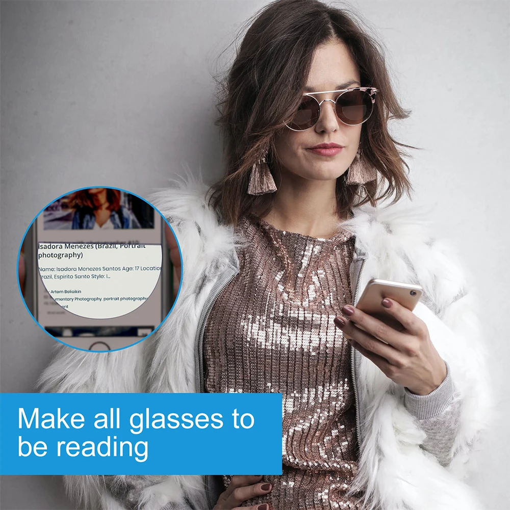 Bifokalne leće s приклеивающимся povećanjem, Ljepljive leće za čitanje, za Višekratnu upotrebu za sigurnost i sunčanih naočala Slika 3