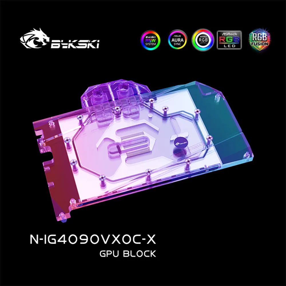 Bykski N-IG4090VXOC-X Hladnjak za Grafičke kartice iGame Geforce RTX 4090 Vulkan OC VGA Blok Tekućine DIY Rashladni Cooler Placa de vídeo Slika 3
