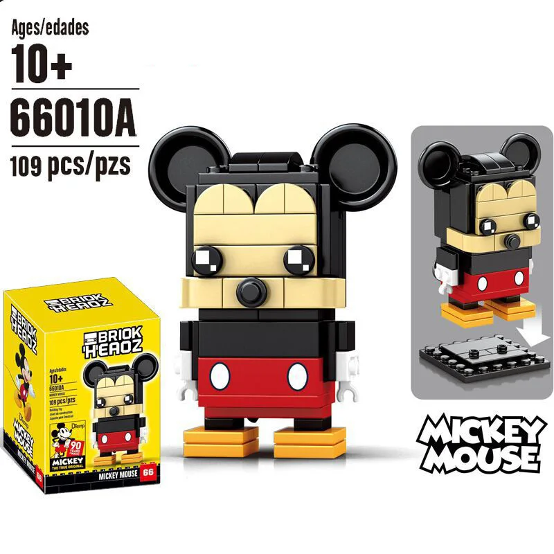 Disney Blokovi Mickey Mouse Minnie Figurica Kawai Figurica Gradivni Blokovi Diy Montaže Modela, Edukativne Igračke, Pokloni Slika 3