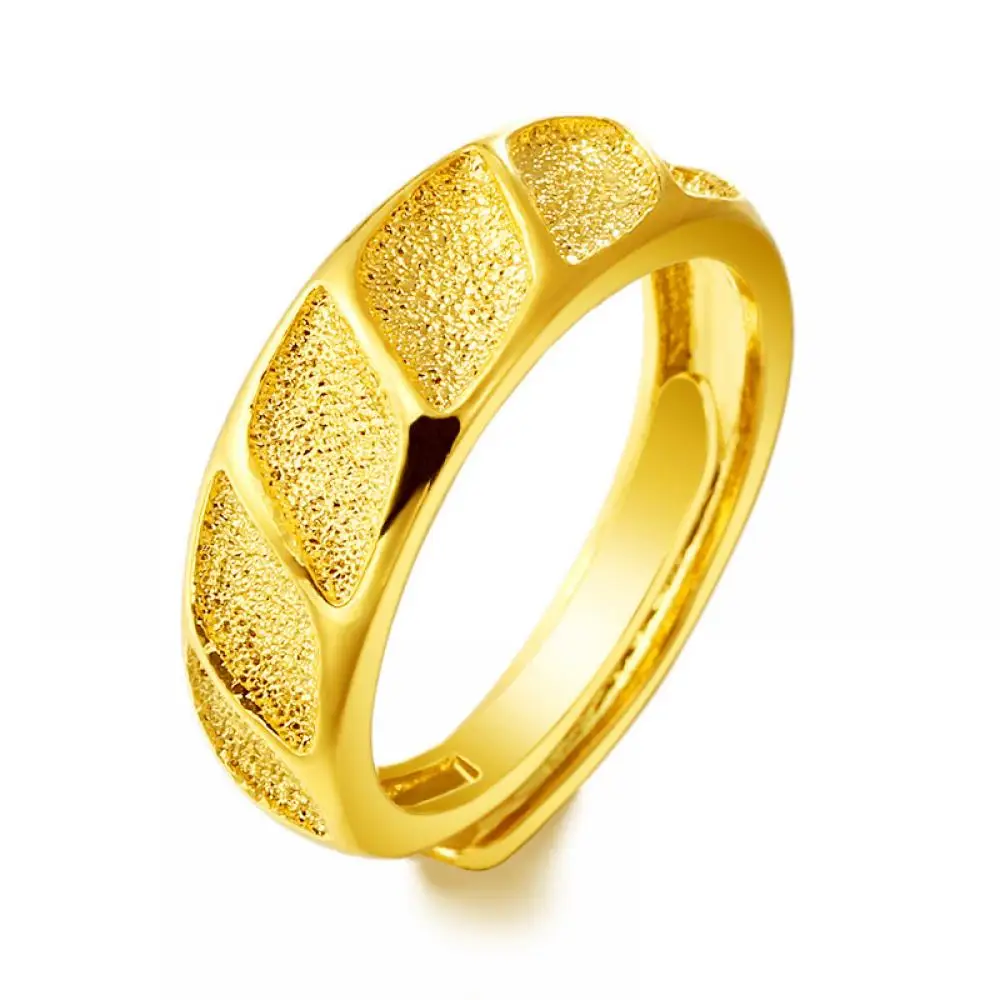 HOYON Sada 100% 18 Do Čistog Zlata Boja Nakit, Prsten za žene i muškarce Parova Prsten Mat Stil za vjenčanja vjenčanje nakit Slika 3