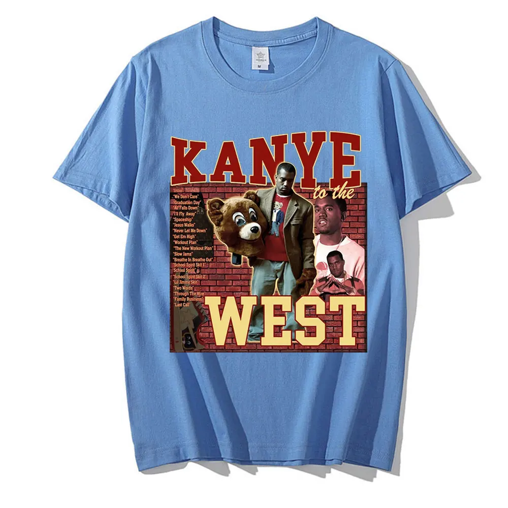 Kanye West 90s Vintage Unisex Crna Majica Muška t-Shirt Klasicni Grafički Majice 100% Хлопковая majica Muška Ženska Majica Majice Slika 3