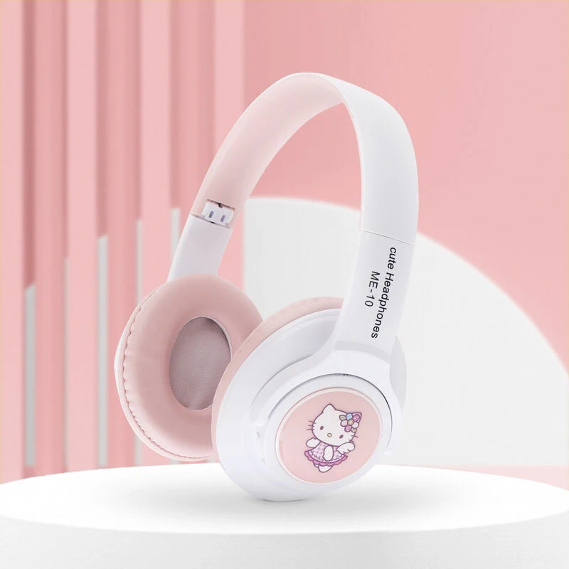 Kawai Anime Crtani film Kt Mačka Bežične Slušalice Slatka 3,5 mm Ožičen Slušalice Bluetooth Slušalice Za PS4 MP3 Player Poklon Za Djevojčice Slika 3