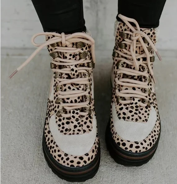 Luksuzne Dizajnerske Cipele Na platformu, Nove Jesensko-zimske Ženske Udobne Cipele za Masivni Petu, Modna Ženska Obuća, Vunene Botas Mujer Slika 3