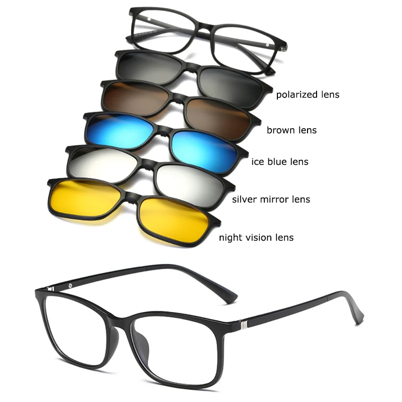 Okvira Za Naočale Belmon Za Muškarce I Žene S Kopčom Od 5 dijelova Na Polarizirane Sunčane Naočale Magnetska Muške Naočale Za Vožnju Kratkovidnost Optički RS477 Slika 3