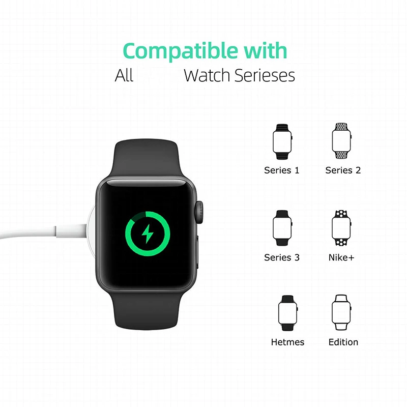 Pametna Magnetska Bežični Punjač QI 2 u 1 za Apple Watch Series SE/6/5/4/3/2/1 & Kabel za brzo punjenje za sve iPhone i iPad Slika 3