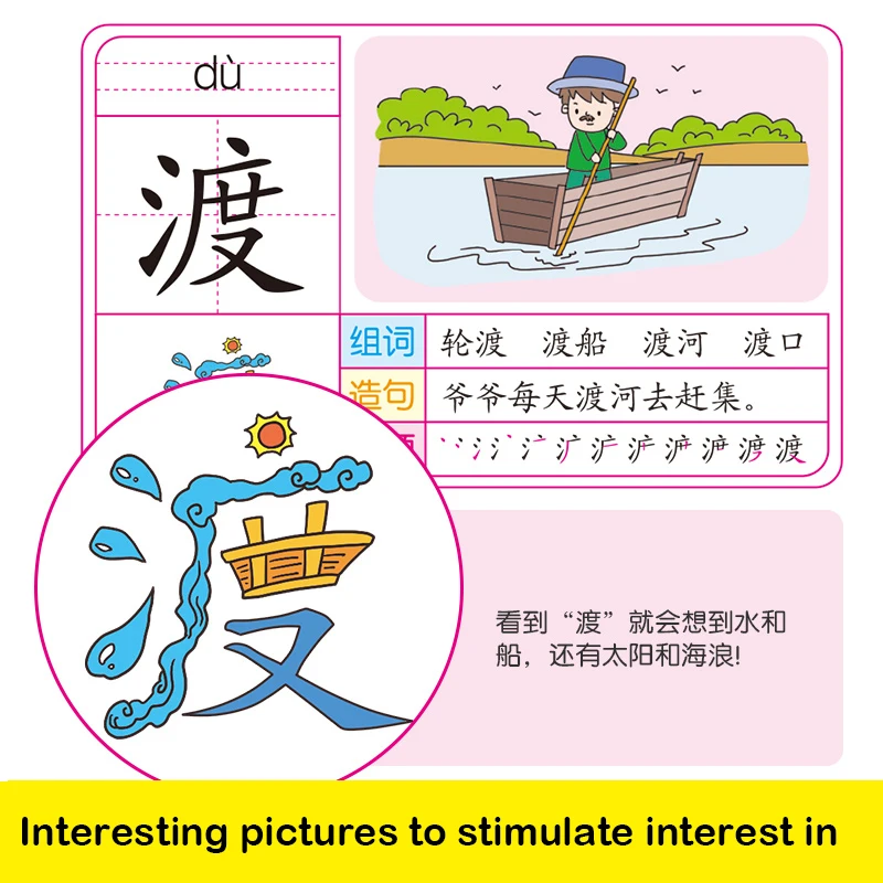 Predškolsko obrazovanje Pismenost Knjige Djeca su Djeca i odrasli Čitanje Wordtextbook 3000 Osnove kineske Znakove Han Tzu Umijeće pisanja Slika 3