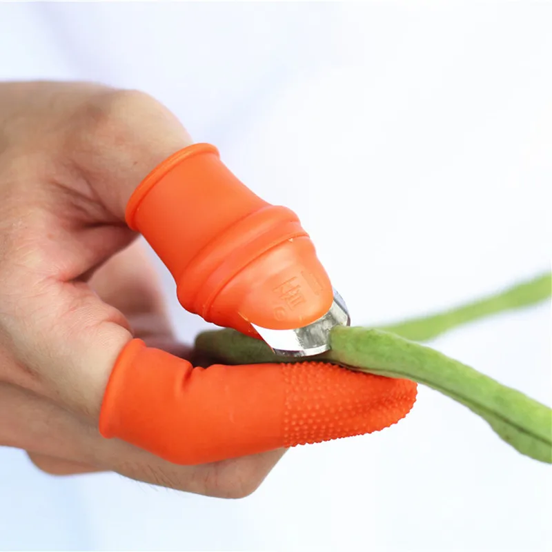 Silikon Nož Za Palac Zaštitnik Prstiju Škare Za Rezanje Prstena Vrtne Rukavice Nož Za Čišćenje Povrća Nož Za Biljke Slika 3