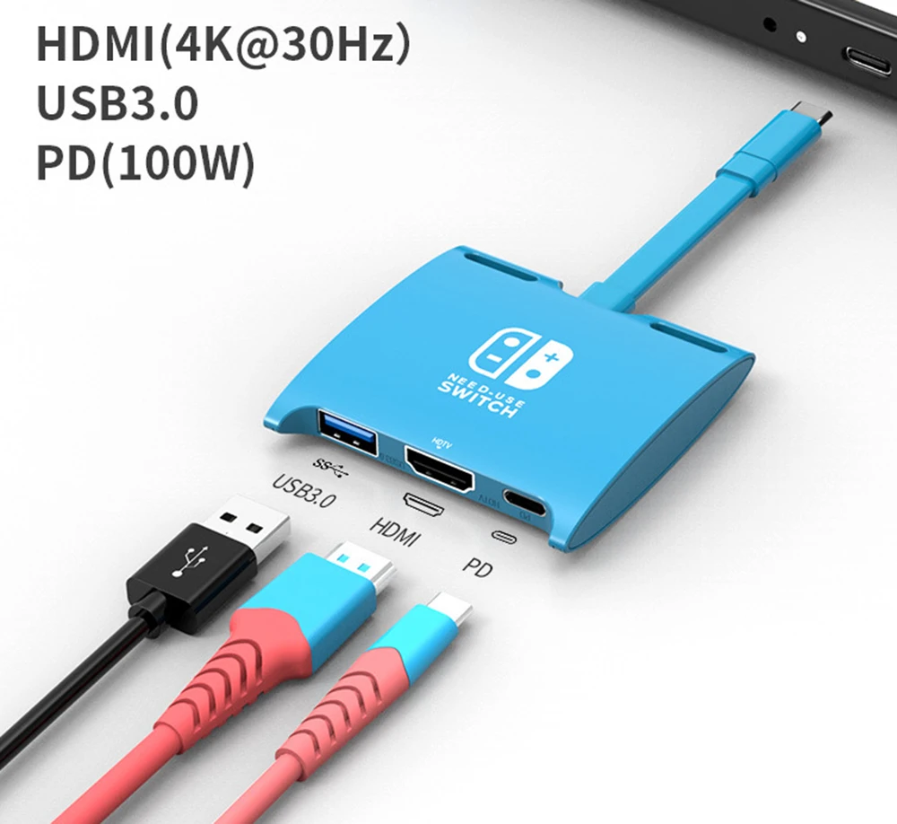 USB C HUB Switch priključne Stanice TV priključne stanice za Nintendo Prekidač Adapter Tip C s HDMI kompatibilan USB hub za Macbook Pro Prekidač OLED Slika 3