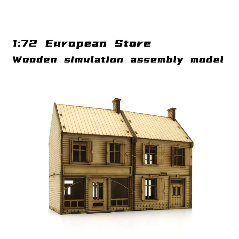 1:72 Kata Europski Grad Country Shop Scena Drveni Prikupljene Model Uređenja Pokloni ručni rad Slika 4