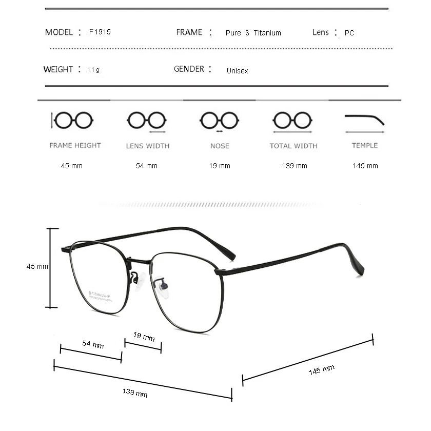 (11 g) Klasicni Neto β Титановая Okvira za Naočale, Unisex, Trg Ultra Rimless za naočale, Optički Naočale za kratkovidnost na recept F1915 Slika 4