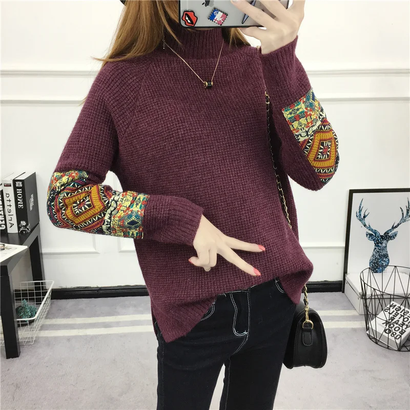 2022 jesen i zima, novi stil, korejski ženska водолазка, pletene džemper dugih rukava, ženski pulover s prorezom, ženski pulover Slika 4