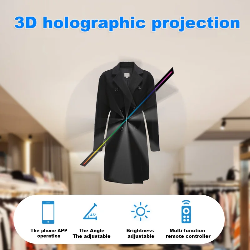 3D Hologram Ventilator Promotivni Prikaz Projektor S 224 led Kugle je Lako Upravljati Pomičnim Umjetničke Ukrasne Holografski Svjetiljka Grafički Video Slika 4