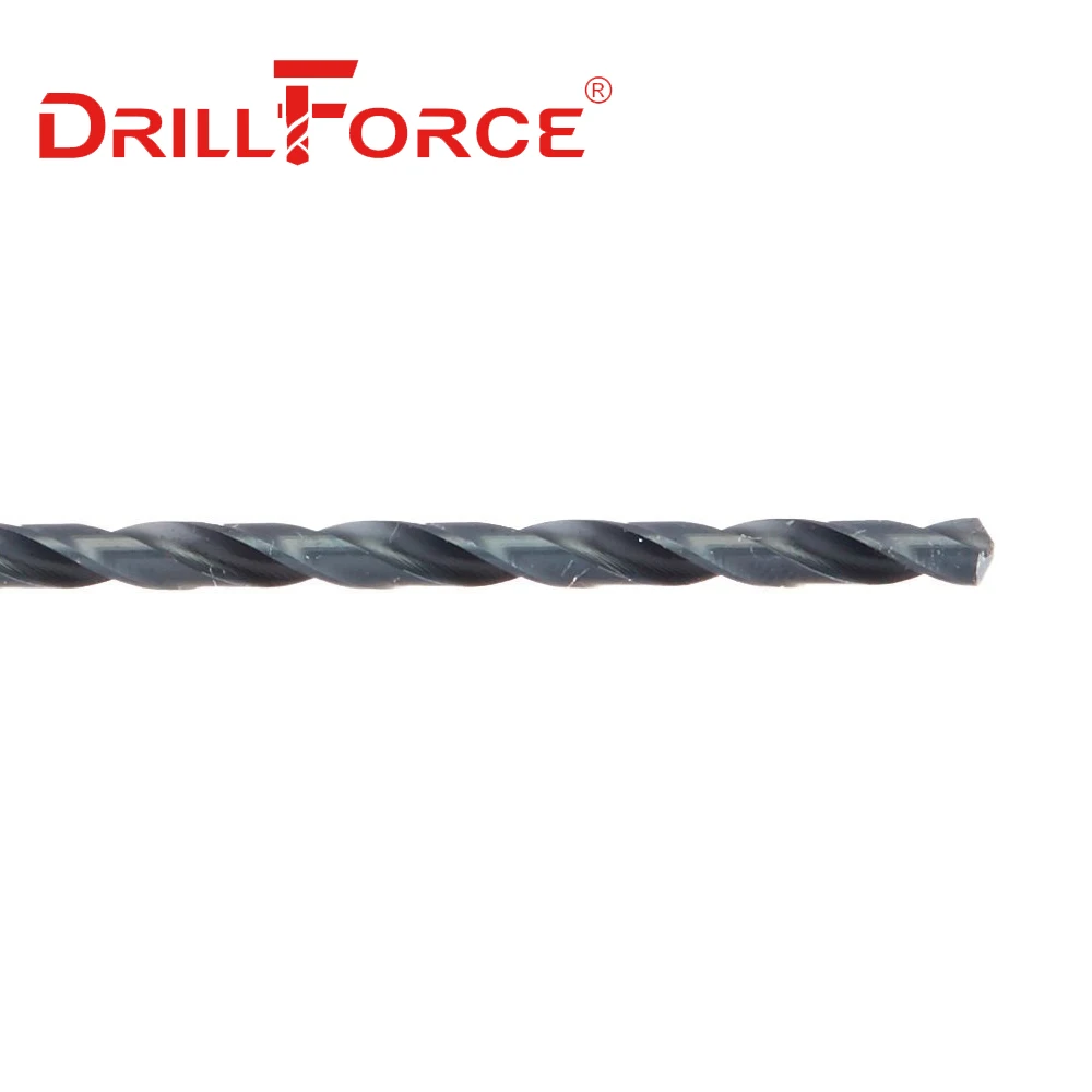 Alati Drillforce 4 mm 16 mm x 400 mm OAL HSS M2 Crni Oksid Duge Spiralne Bušilice Za obradu Metala Od Legiranog Čelika i lijevanog Željeza Slika 4