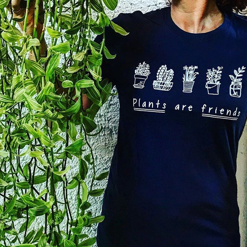 Biljke - prijatelji, Ženska t-Shirt, Веганская Odjeća za Mame, Svakodnevni Хлопковая Ljetna Moda Majica za Vegetarijanstvo, Дропшиппинг Slika 4
