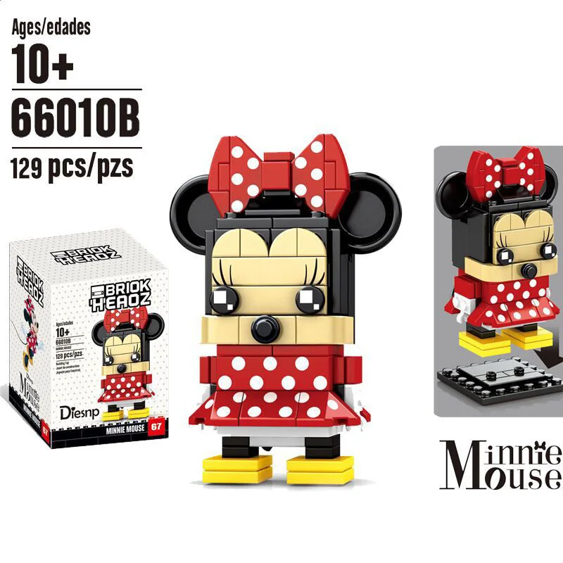 Disney Blokovi Mickey Mouse Minnie Figurica Kawai Figurica Gradivni Blokovi Diy Montaže Modela, Edukativne Igračke, Pokloni Slika 4