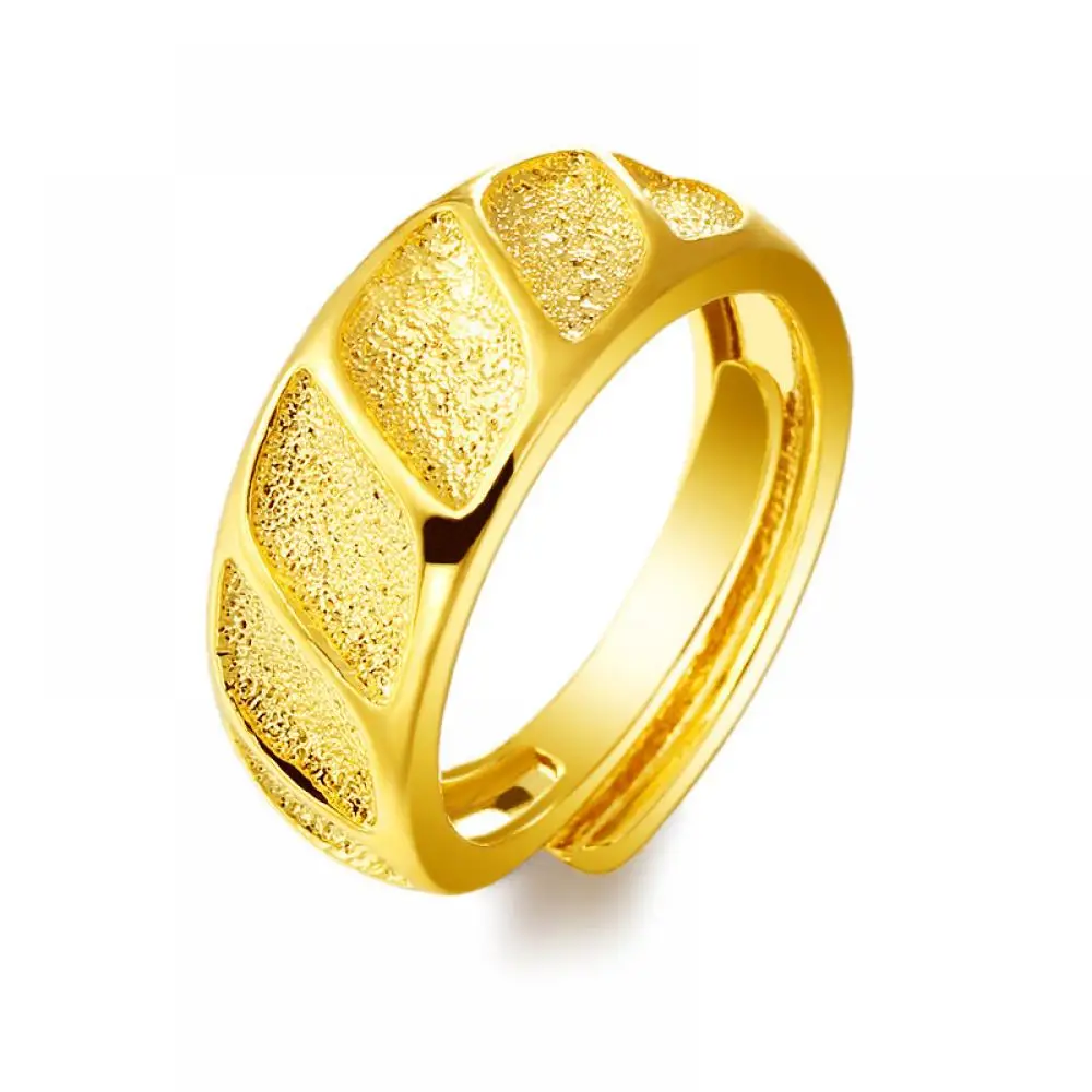 HOYON Sada 100% 18 Do Čistog Zlata Boja Nakit, Prsten za žene i muškarce Parova Prsten Mat Stil za vjenčanja vjenčanje nakit Slika 4
