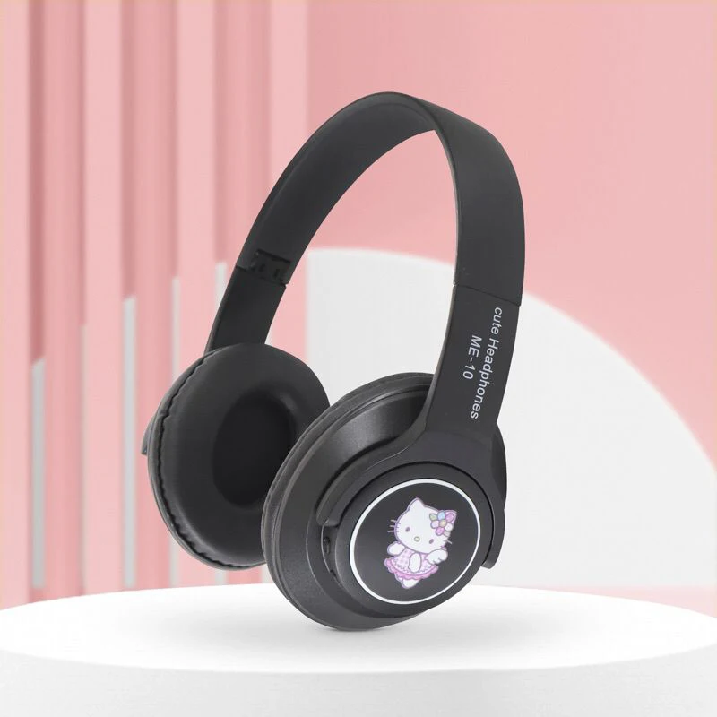 Kawai Anime Crtani film Kt Mačka Bežične Slušalice Slatka 3,5 mm Ožičen Slušalice Bluetooth Slušalice Za PS4 MP3 Player Poklon Za Djevojčice Slika 4