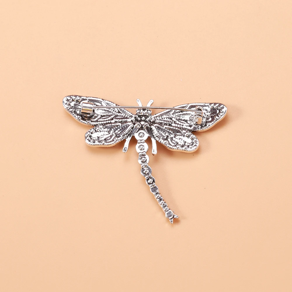 Ljepota i Jagoda Emajl Boja Crystal dragonfly Broš Insekt Broš Igle Za Žene Nakit Poklon Slika 4