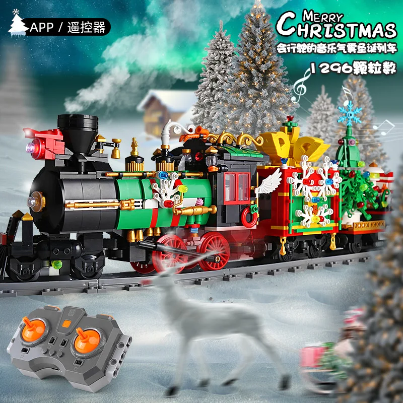 Mold King 12012 Novi 36001 Motorizirani Zimski Vlak Model Građevinski Blokovi I Cigle Graditi Dječji Božićni Pokloni Igračku Za Rođendan Slika 4