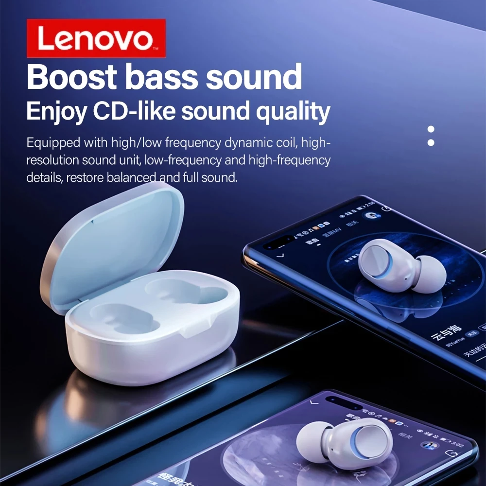Originalni Lenovo PD1X Mini Bluetooth Slušalice TWS Bežične Slušalice za iPhone 13 Xiaomi Slušalice Sa Kontrolama na Dodir S Dvostrukim Mikrofonom Slika 4