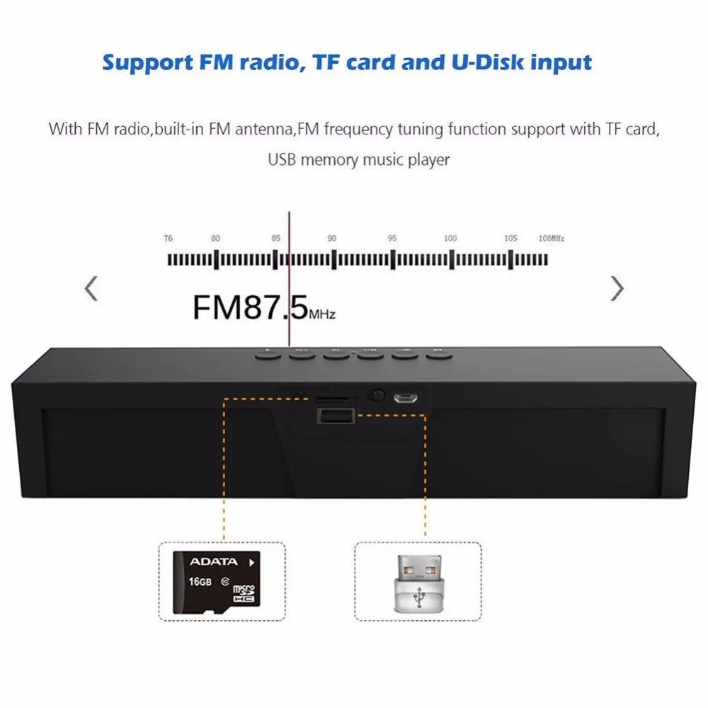 Prijenosni Bežični Bluetooth Zvučnik Pojačalo Hi-Fi Zvučnici FM Radio Bluetooth SP019 Slika 4