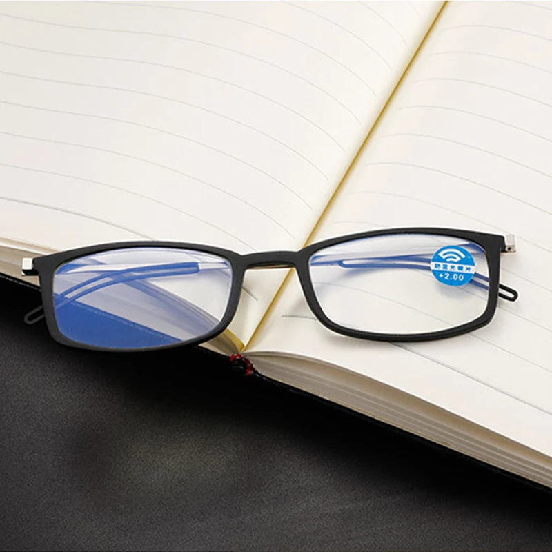 Prostor aluminijske Naočale Za čitanje sa zaštitom Od plavog zračenja, Muške I Ženske ultra-tanki Prijenosni Naočale Za Dalekovidnost TR90 s Magnetskim kućištem + 1,50 Slika 4