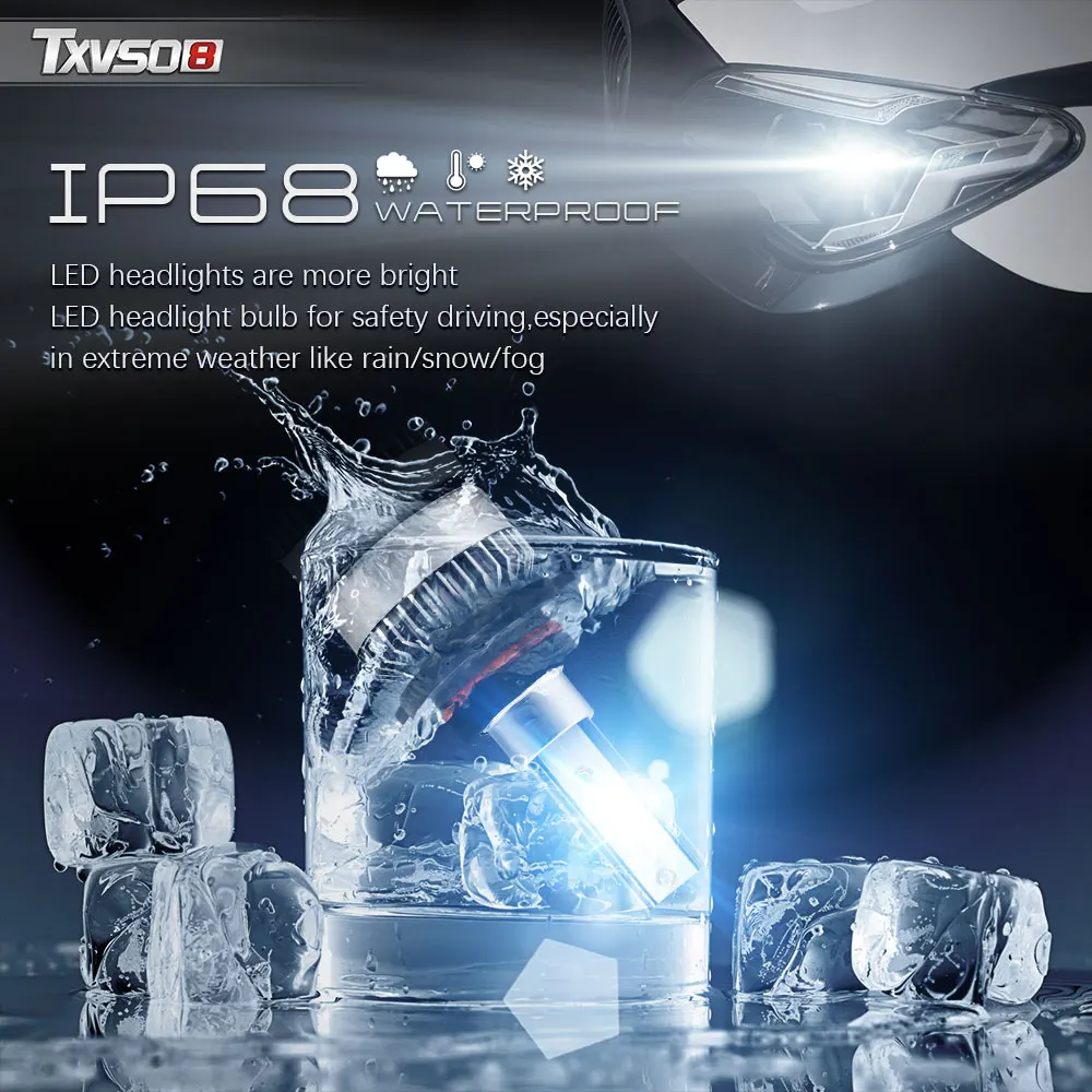 TXVSO8 6000 K 9006 HB4 Led žarulja 20000LM Automobilskih Svjetala 12 110 W Univerzalni Svjetla Auto Led Svjetla Ampul 2020 Slika 4