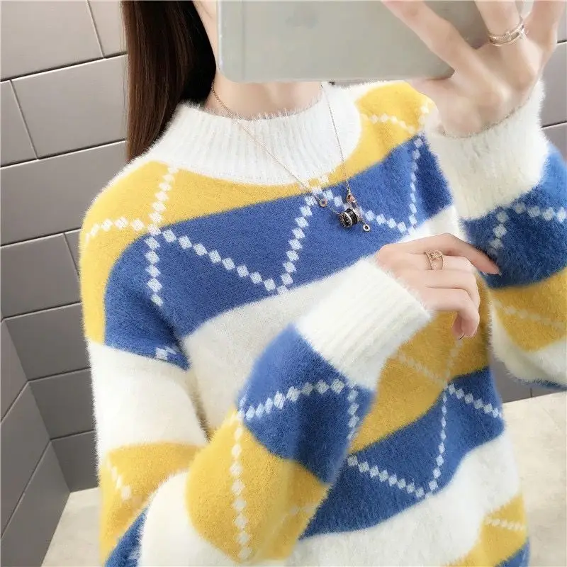 Vy1067 2020 proljeće jesen zima novi ženski modni svakodnevni topli lijep Džemper ženski OL džemper оверсайз водолазка Slika 4