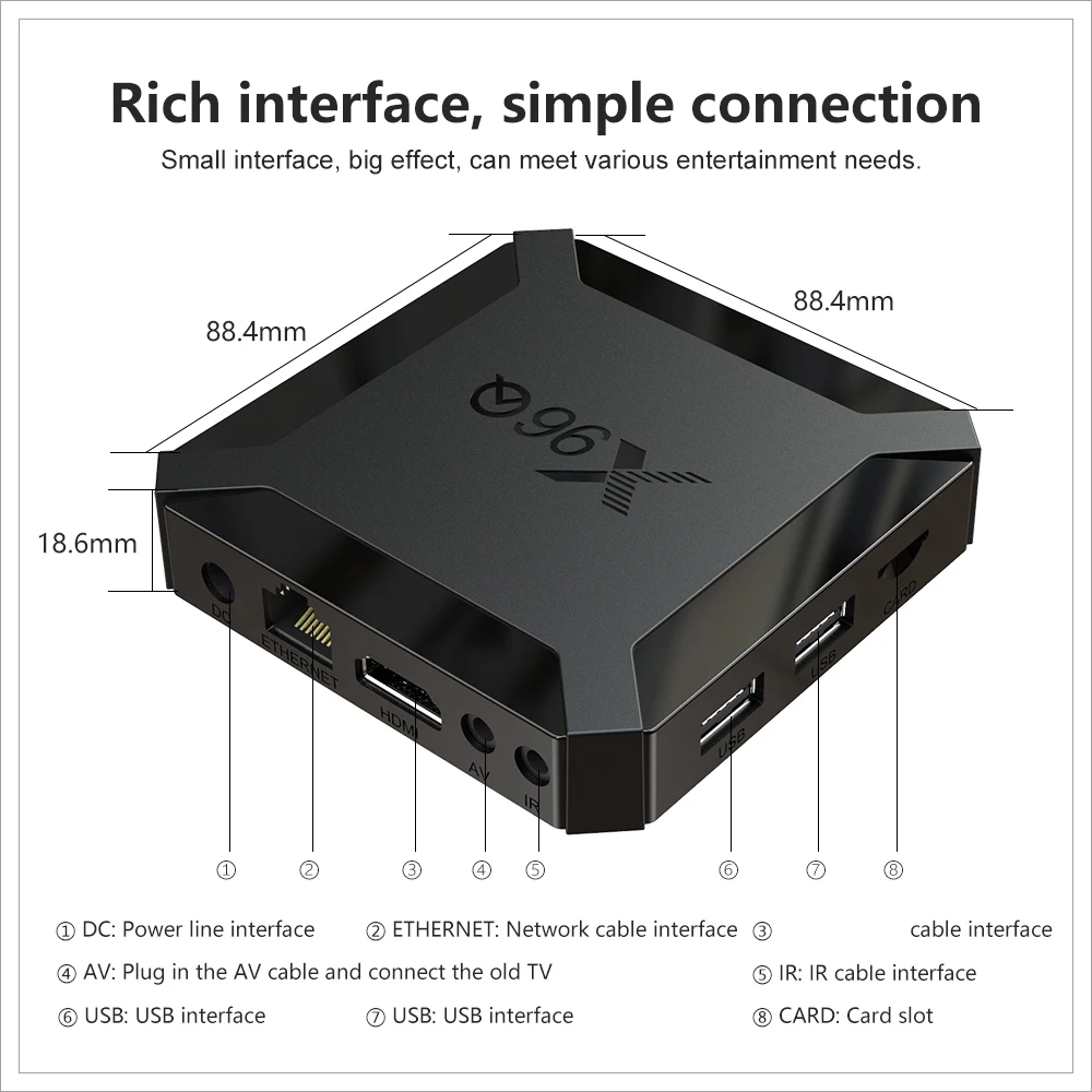 X96Q Android 10 TV Box Allwinner H313 2 GB 16 GB 2,4 Ghz WiFi 4K media player, Google Igre 3D Video Smart TV, konzole za video-igre pk h96max Slika 4