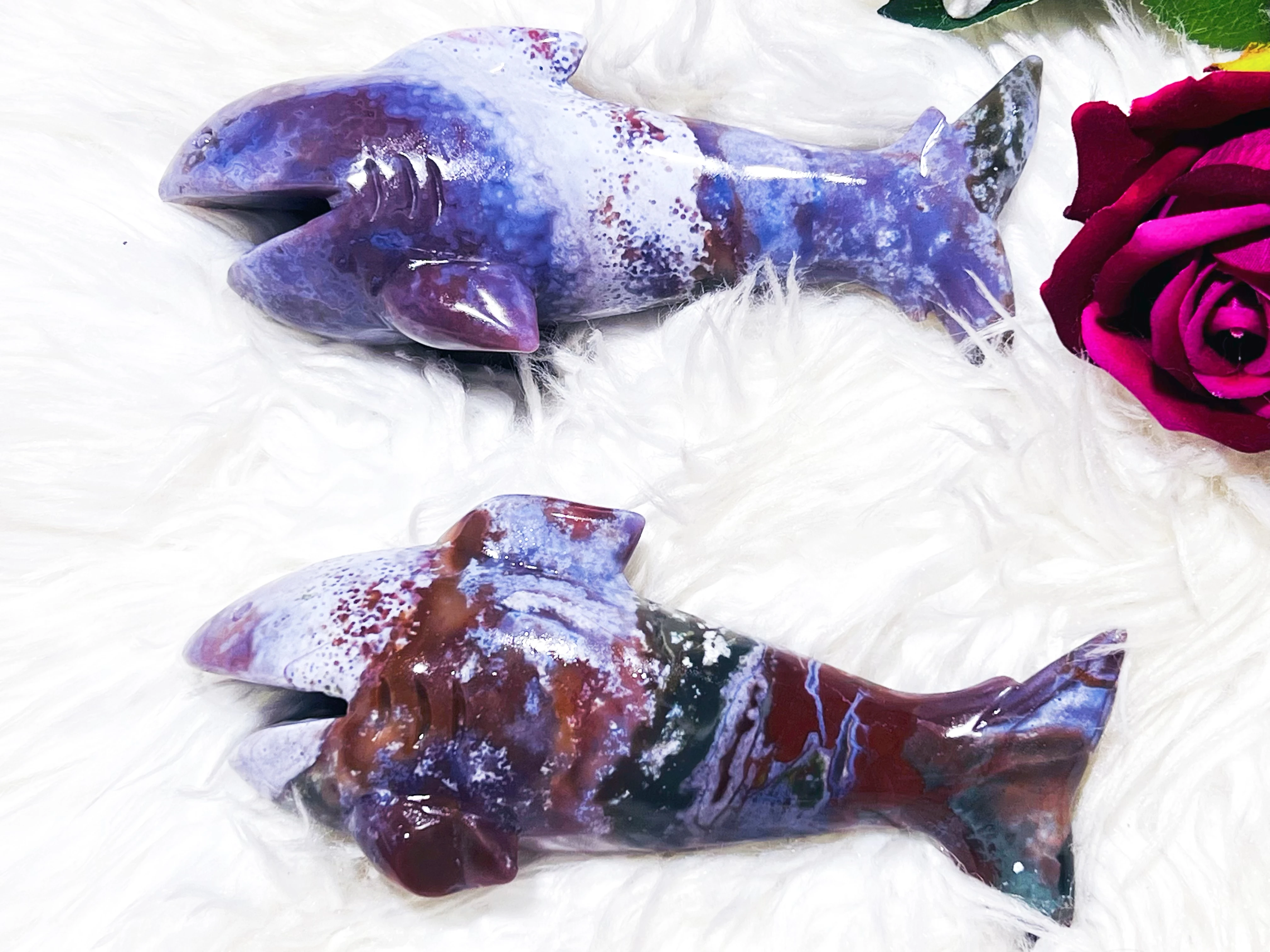 110 mm Prirodni kristali Morske Životinje Delfin Ocean Jaspis Kit navoj Morski pas kvarc kamen Akvarijske Ribe uređenje Igračke 1 kom. Slika 5