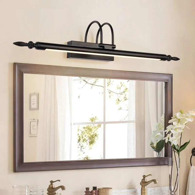 Amerika klasicni lampa za kupaonicu Popularna Europa crni led mirror lampa perilica show room spavaća soba zidne lampe kabinet bra Slika 5