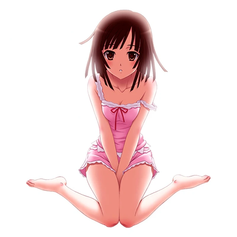 Crtani Anime Seksi Djevojka je Auto Oznaka Monogatari Serije za Crne Ханекава Naljepnica Anime Окклюзия Ogrebotine Vanjski Dekor PVC13x9cm Slika 5