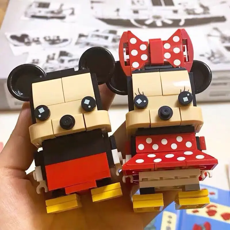 Disney Blokovi Mickey Mouse Minnie Figurica Kawai Figurica Gradivni Blokovi Diy Montaže Modela, Edukativne Igračke, Pokloni Slika 5